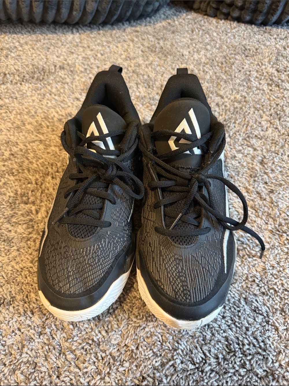 Nike Kids Black Sneakers with White Soles